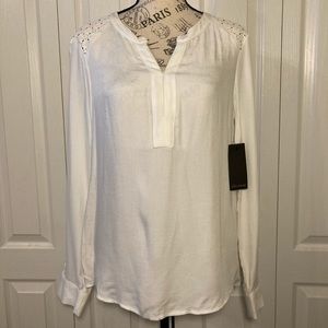 Ella Moss NWT laser cut faux leather shoulder Sz M